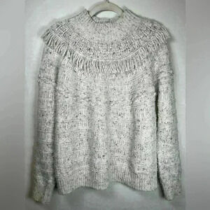 FatFace Nora Craft Jumper Sweater Natural Ivory Wool Blend Women’s Size 8